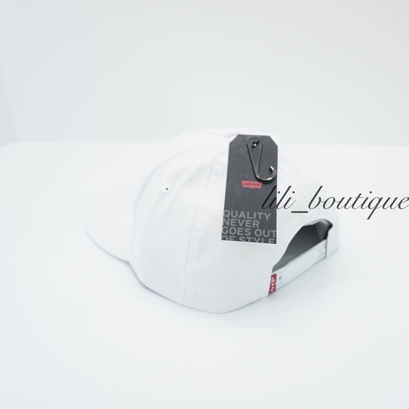 Levi's Unisex Snapback Baseball Cap Hat Cotton One Size 380210138 Graphic White - Picture 4 of 6